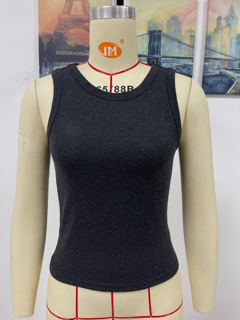 Women's Solid Color Knitted Tank Top