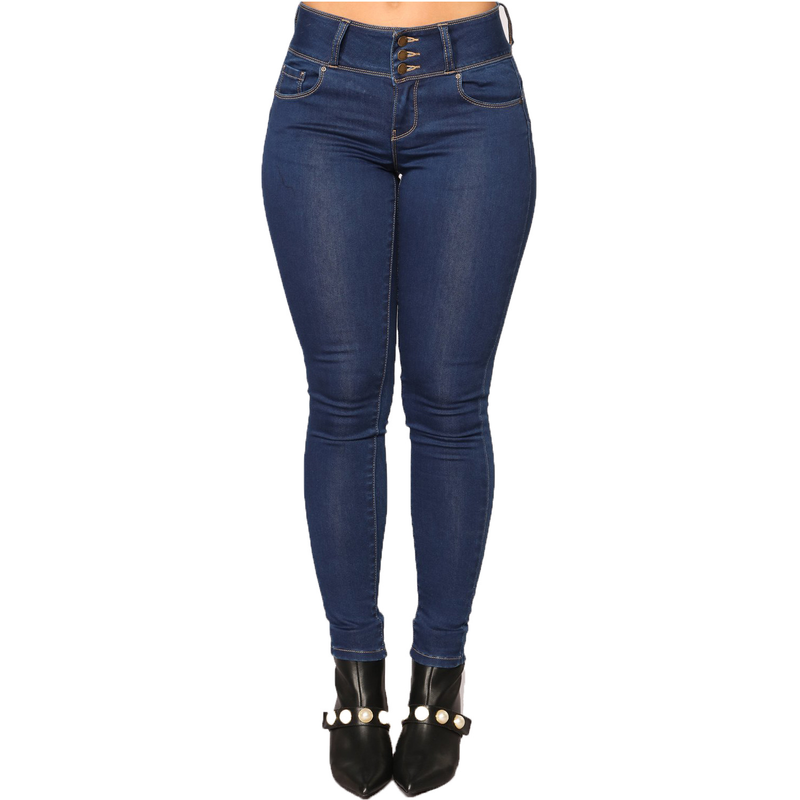 Women's Simple Mid-Rise Butt-Lifting Skinny Jeans