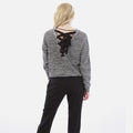 Sweater with Lace Up Back