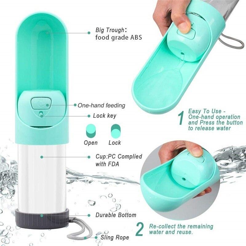 Portable Pet Dog Water Bottle Dispenser Travel Dog Bowl Cups Dogs Cats Feeding Water Outdoor Walking for Pets Drinkfles Hond 23 - Sorta Stuff