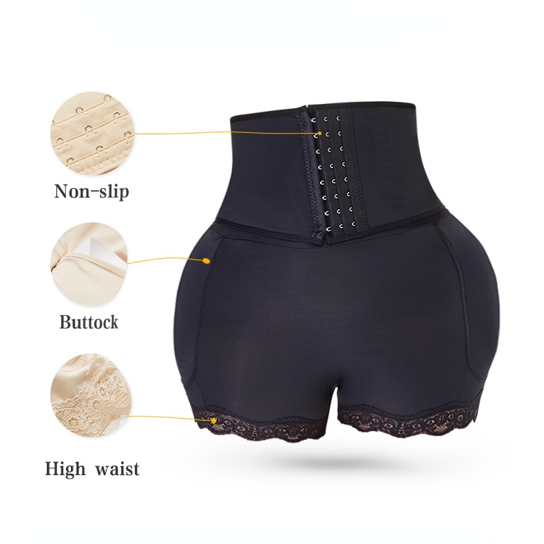 Plus Size 3-Hook Waist Shaping Lace Butt Lifter