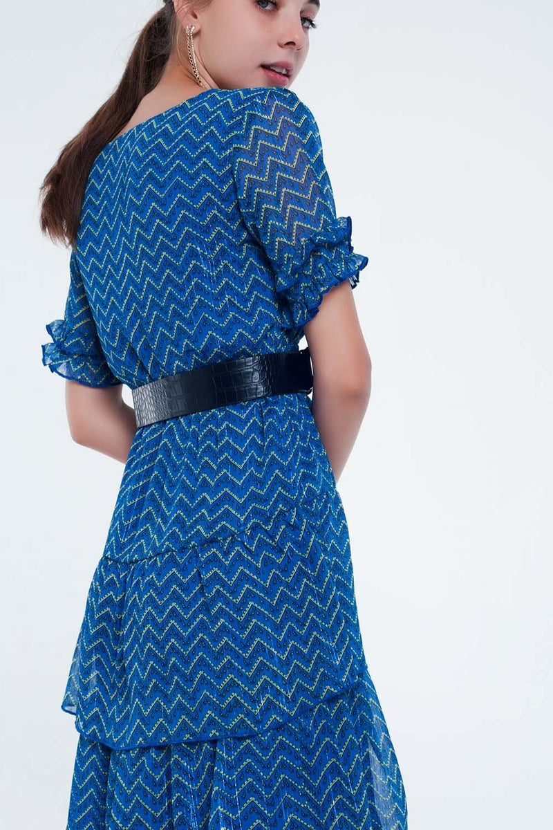 Blue Tiered Maxi Dress - Sorta Stuff