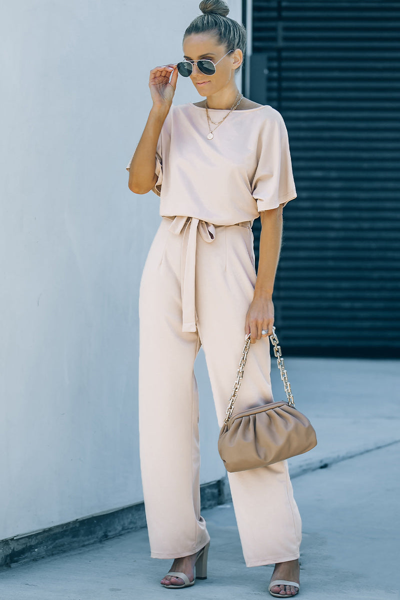 Oh So Glam Belted Wide Leg Jumpsuit