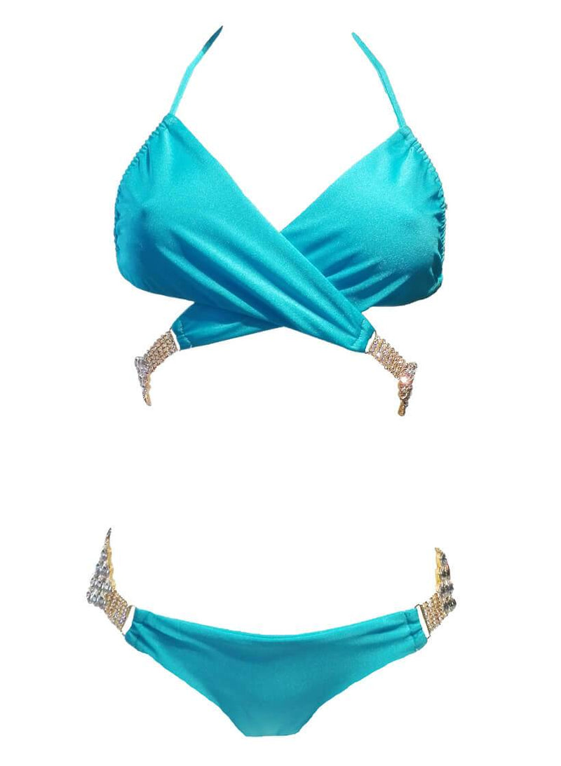 Gina Impressive Top & Skimpy Bottom - Turquoise - Sorta Stuff