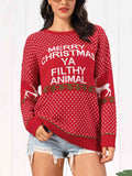 Christmas Element Round Neck Sweater