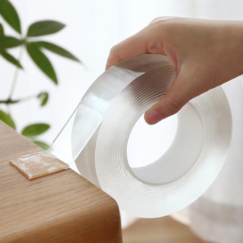 Transparent Magic Nano Tape Washable Reusable Double-Sided Tape Adhesive Nano-No Trace Paste Removable Glue Cleanable Household - Sorta Stuff