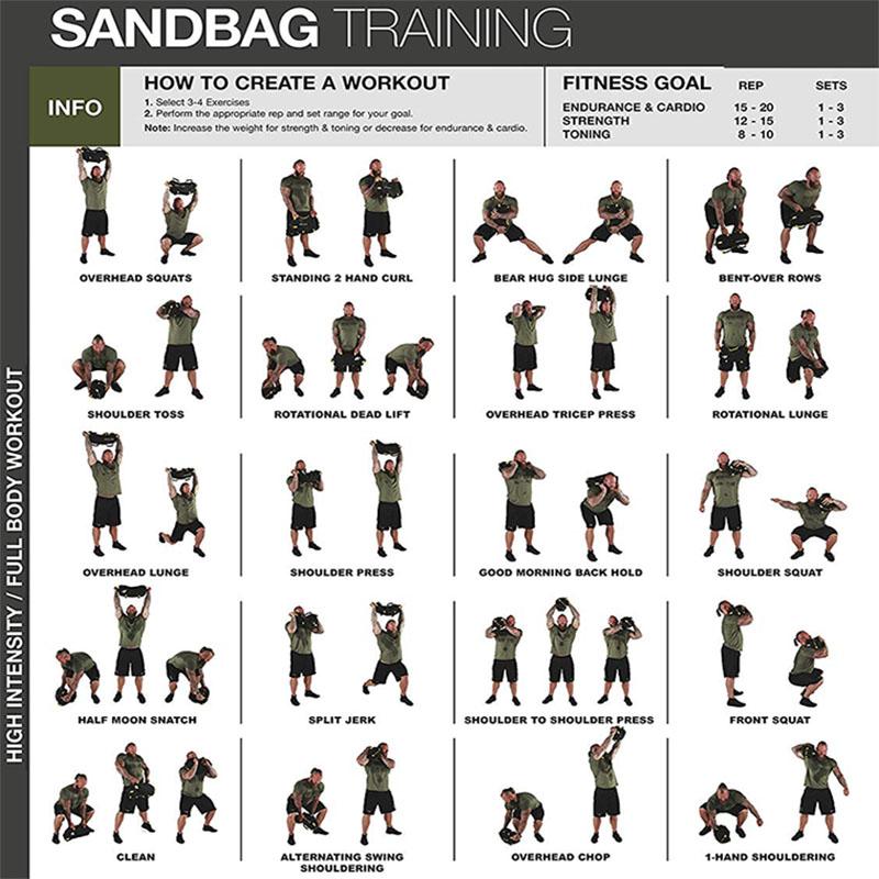 Weight Lifting Bulgarian Sandbag Boxing Fitness Workout Multi-Functional Physical Training High Intensity Exercises Power Bag - Sorta Stuff