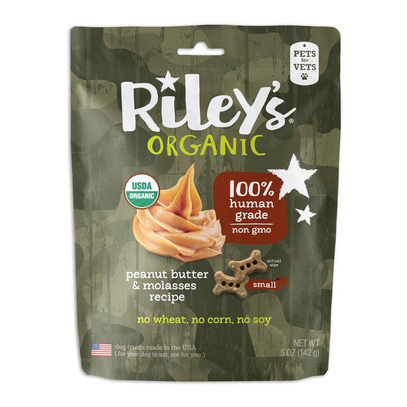 Riley's Peanut Butter and Molasses Organic Dog Treats (CAMO) - Sorta Stuff