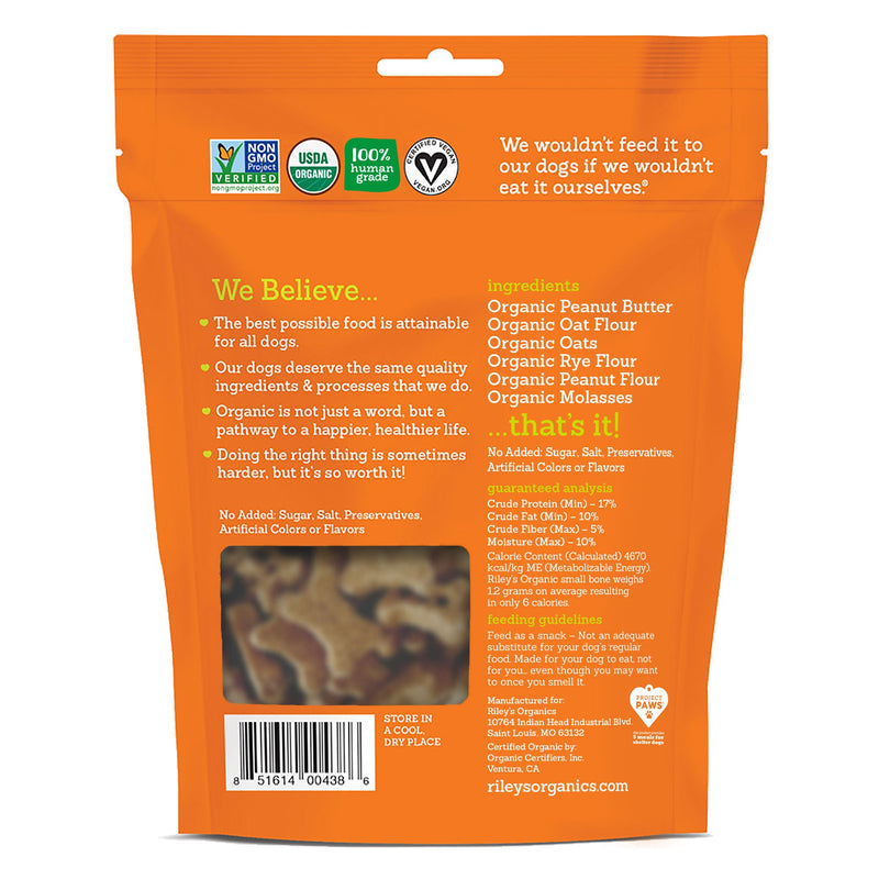 Riley's Peanut Butter and Molasses Organic Dog Treats - Sorta Stuff