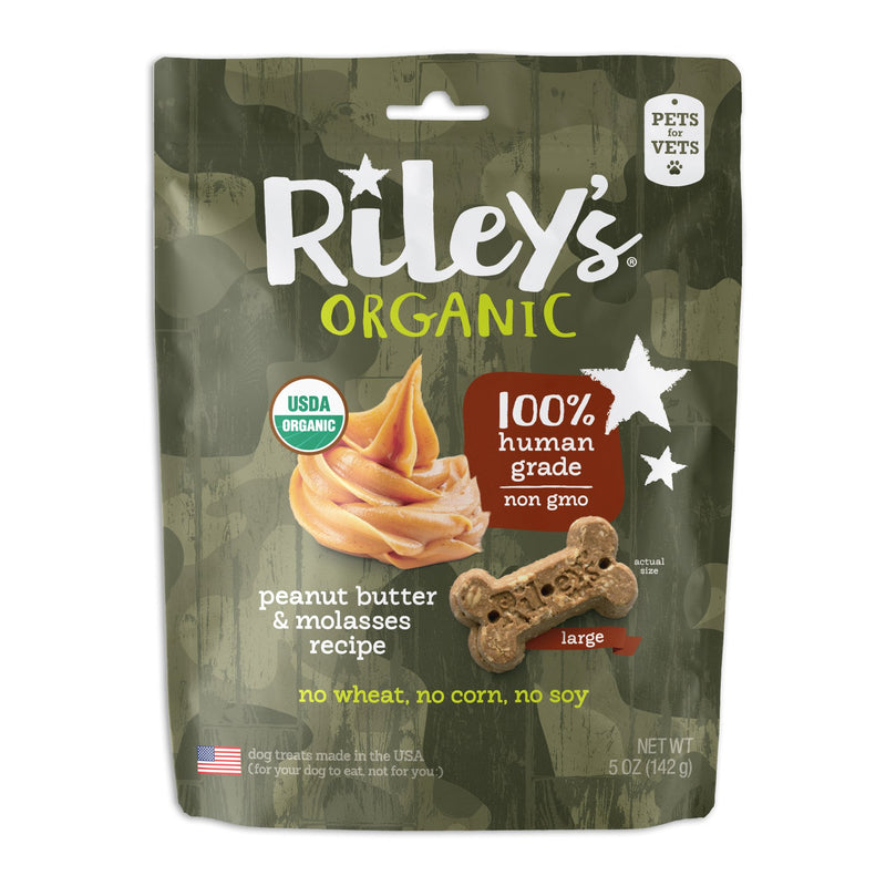 Riley's Peanut Butter and Molasses Organic Dog Treats (CAMO) - Sorta Stuff