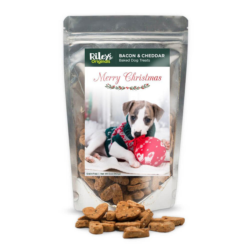 Riley’s Originals “Christmas” Grain-Free Baked Bacon & Cheddar Dog Treats 5oz - Sorta Stuff