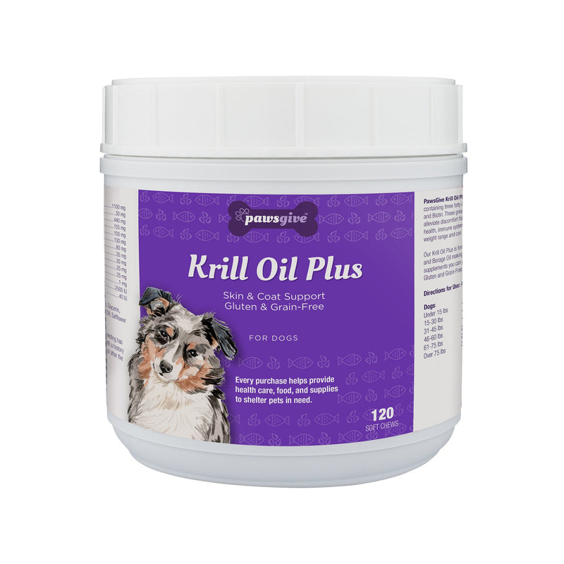 PawsGive Krill Oil Plus Omega 3-6-9 Skin and Coat Chews for Dogs - Sorta Stuff