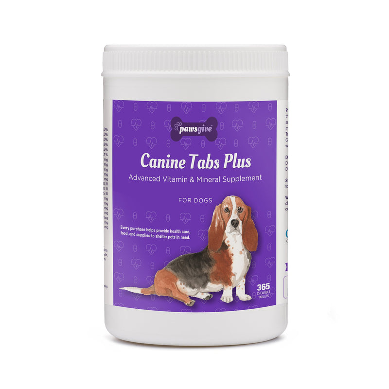 PawsGive Canine Tabs Plus - Multivitamin Tablets for Dogs - 365 Count - Sorta Stuff