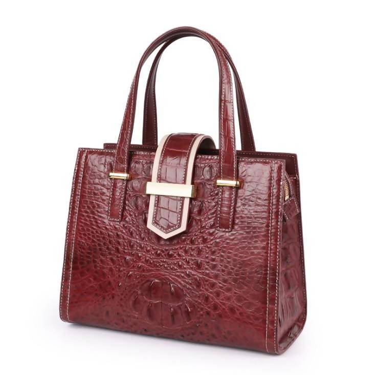 hujingsha Thai Siamese crocodile leather skin bag for women new lady handbag with straps and buckles women handbag cross-body bag - Sorta Stuff