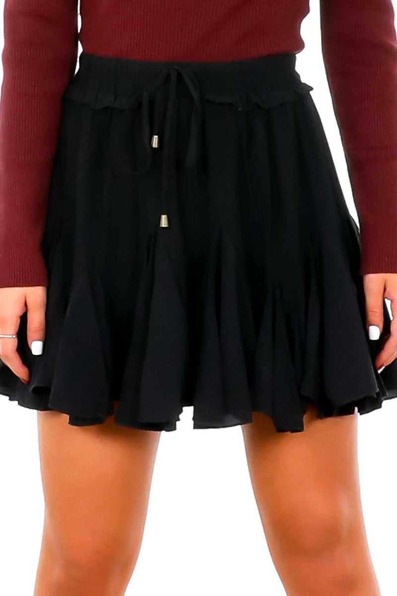 High Waist Tutu Pleated Mini Skirt