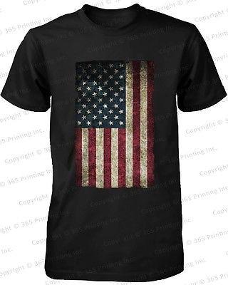 American Flag Men's T-Shirt -July 4th Red White and Blue Graphic Tee - Sorta Stuff
