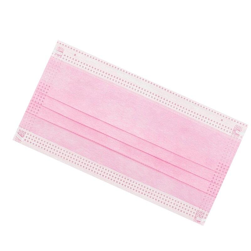 Pink Disposable Mask 3 Layer Non Woven Dust Proof Mouth Mask Breathable Earloop Protective Face Mask Masque Protection - Sorta Stuff