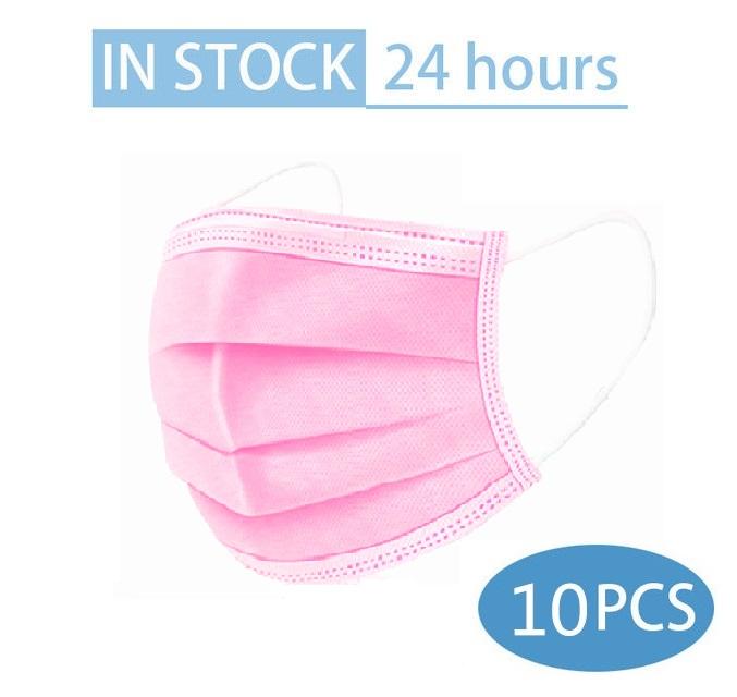 50Pcs/100pcs Mask Disposable Nonwove 3 Layer Ply Filter Mask Mouth Face Mask Filter Safe Breathable Protective Masks in Stock - Sorta Stuff