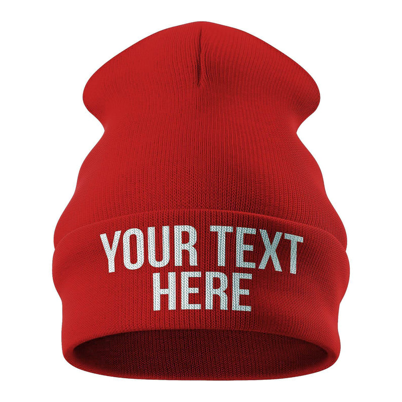 Custom Embroidery Beanie Hat - Custom Text - Sorta Stuff
