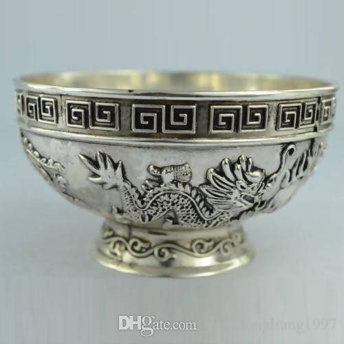 Chinese Rare Collectibles Old Handwork Tibet - Silver bowl - Sorta Stuff
